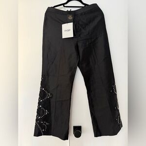 Maje Black Embellished Trousers